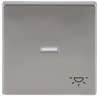 Busch-Jaeger schakelwip met controlevenster en symbool licht Future Linear Pure Stainless Steel (1789 LI-866)