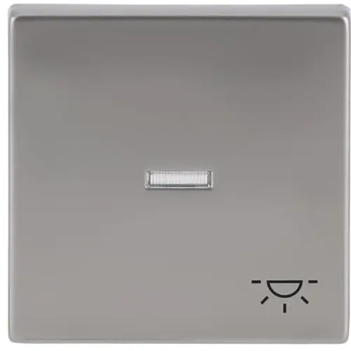 Busch-Jaeger schakelwip met controlevenster en symbool licht Future Linear Pure Stainless Steel (1789 LI-866)