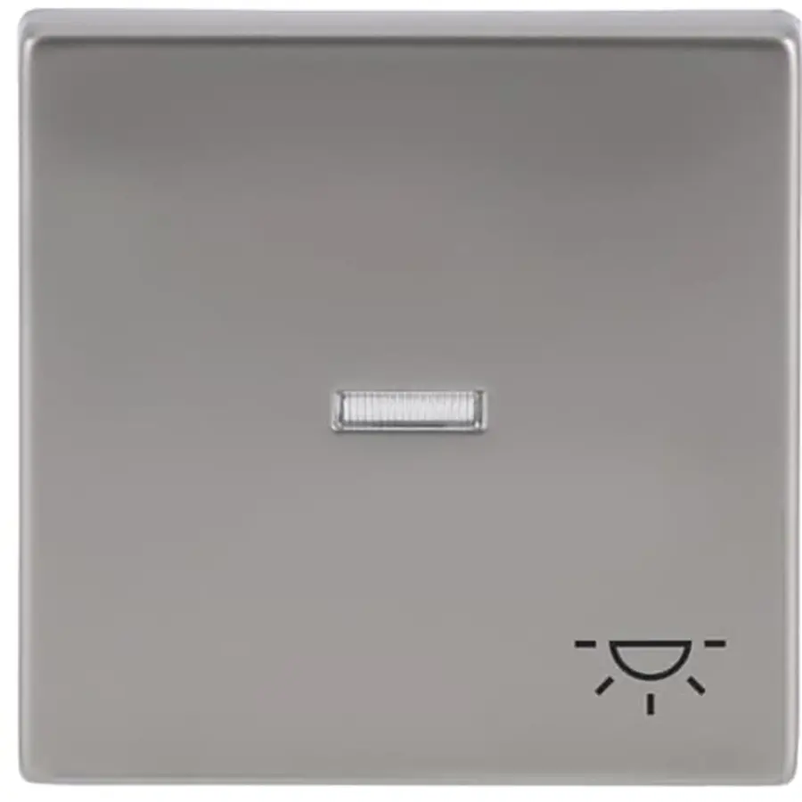 Busch-Jaeger schakelwip met controlevenster en symbool licht Future Linear Pure Stainless Steel (1789 LI-866)