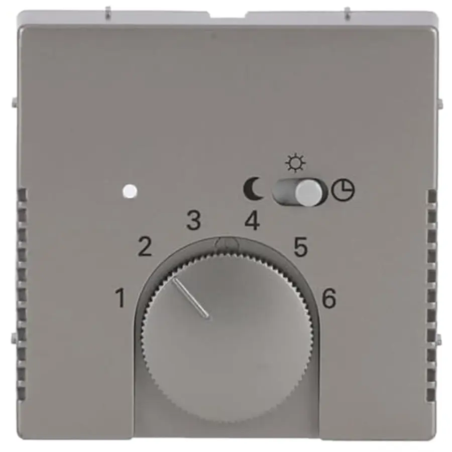 Busch-Jaeger centraalplaat kamerthermostaat Pure Stainless Steel (1795-866)