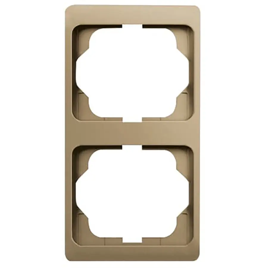 Busch-Jaeger afdekraam 2-voudig verticaal Alpha Exclusive brons OP=OP (1732 KA-21)