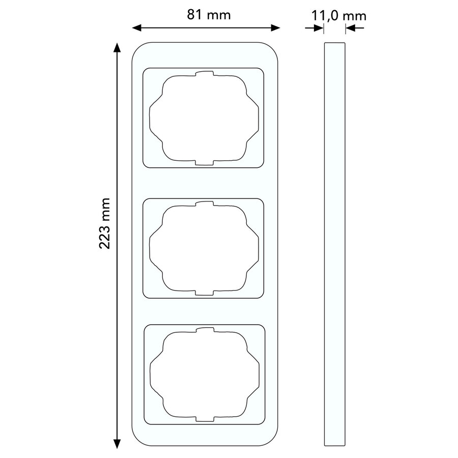 Busch-Jaeger afdekraam 3-voudig verticaal Alpha Exclusive brons OP=OP (1733 KA-21)