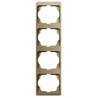 Busch-Jaeger afdekraam 4-voudig verticaal Alpha Exclusive brons OP=OP (1734 KA-21)