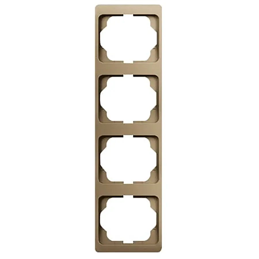 Busch-Jaeger afdekraam 4-voudig verticaal Alpha Exclusive brons OP=OP (1734 KA-21)