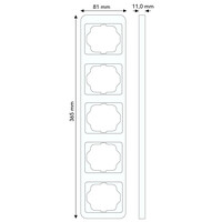 Busch-Jaeger afdekraam 5-voudig horizontaal Alpha Exclusive brons OP=OP (1725 KA-21)