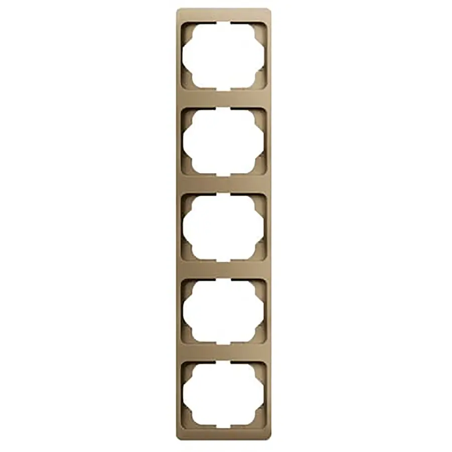 Busch-Jaeger afdekraam 5-voudig verticaal Alpha Exclusive brons OP=OP (1735 KA-21)