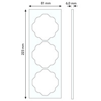 Busch-Jaeger afdekraam 3-voudig Impuls zwart mat OP=OP (1723-775)