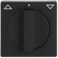 Busch-Jaeger draaiknop jaloezieschakelaar Future Linear zwart mat (1740-885)