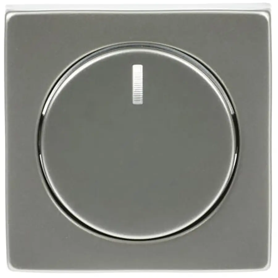 Busch-Jaeger dimmerknop draai/drukdimmer Pure Stainless Steel (6540-866-102)