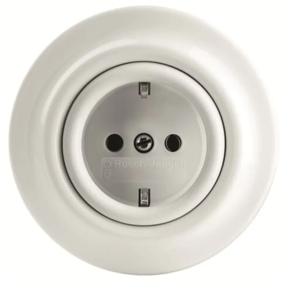 Busch-Jaeger wandcontactdoos randaarde porselein Decento (20 EUJ-64)