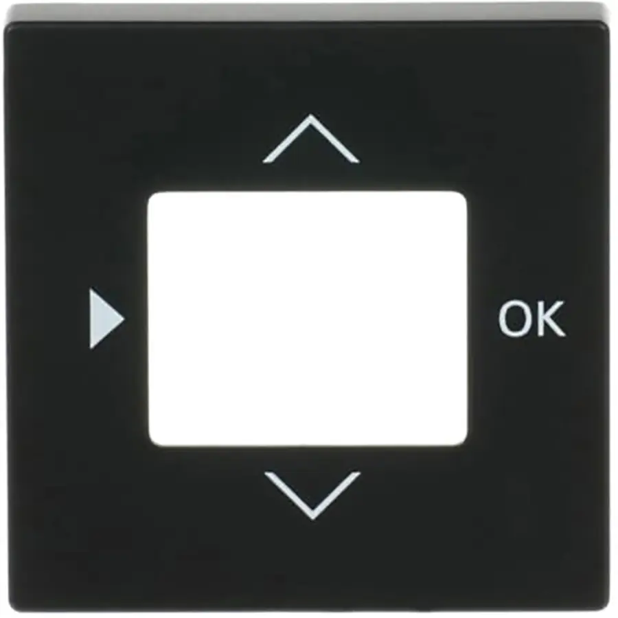 Busch-Jaeger centraalplaat voor timer en thermostaat zwart mat (6435-885)