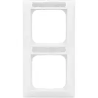 Busch-Jaeger afdekraam verticaal met tekstkader 2-voudig Balance SI wit glans (1722 NS-914)