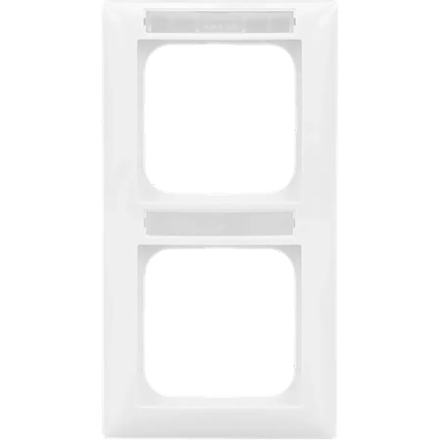 Busch-Jaeger afdekraam verticaal met tekstkader 2-voudig Balance SI wit glans (1722 NS-914)