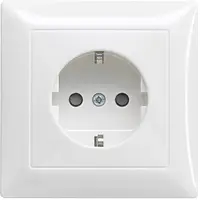 Busch-Jaeger wandcontactdoos randaarde kindveilig voor afzonderlijke montage Balance SI wit glans (20 EUJB-914)