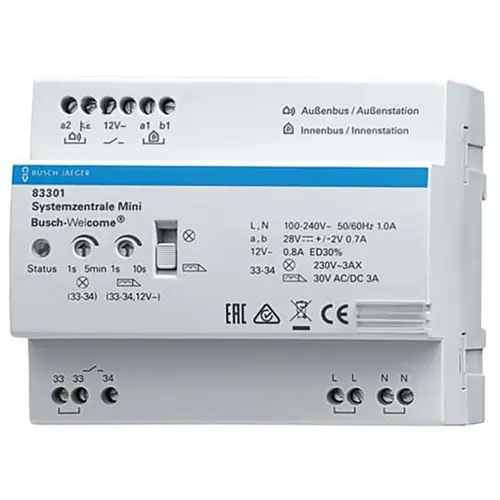 Busch-Jaeger welksystcentr mini din-rail (83301) Busch-Jaeger welksystcentr mini din-rail (83301)