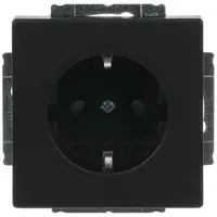 Busch-Jaeger wandcontactdoos randaarde kindveilig Future Linear zwart mat (20 EUCRB-885)
