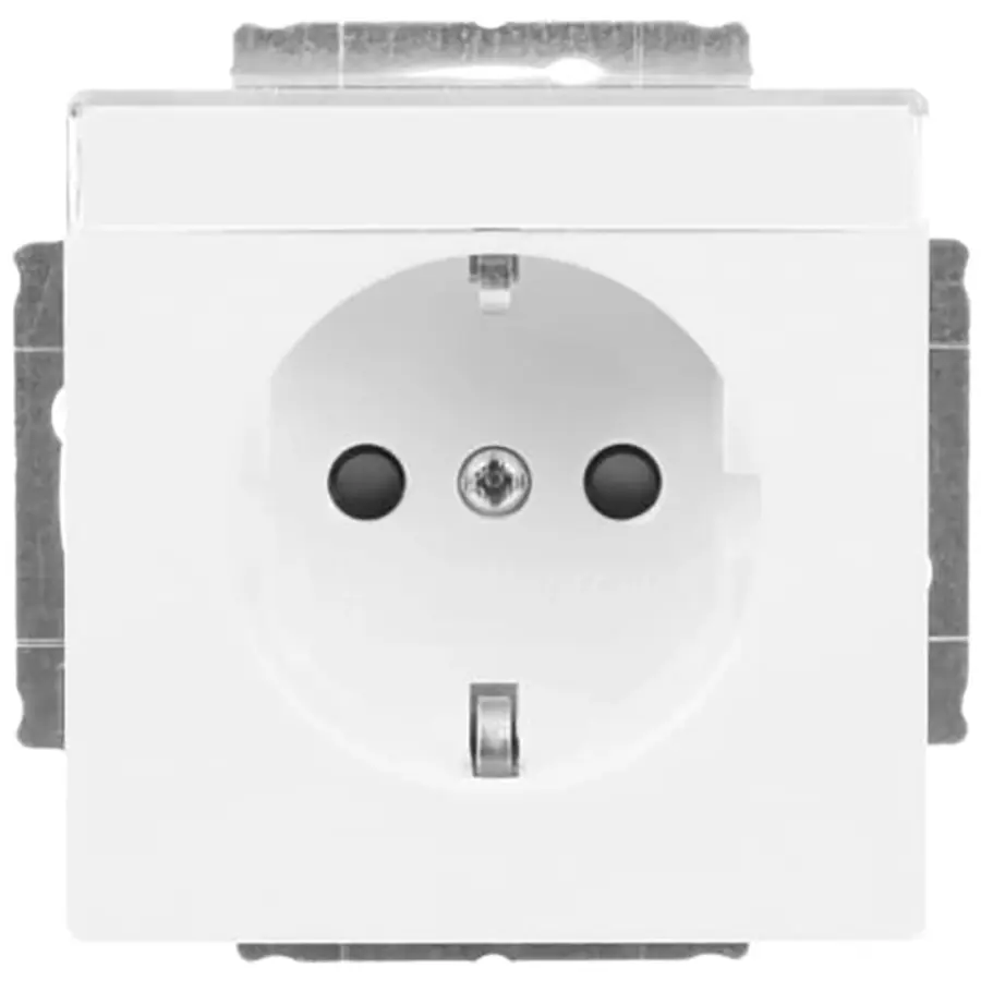 Busch-Jaeger wandcontactdoos randaarde kindveilig Future Linear studiowit (2300 EUCB-84)