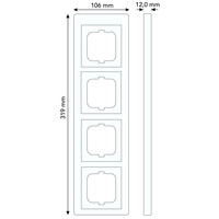 Busch-Jaeger afdekraam 4-voudig Dynasty messing creme (1724-838)