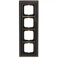 Busch-Jaeger afdekraam 4-voudig Dynasty messing antiek antraciet (1724-845)