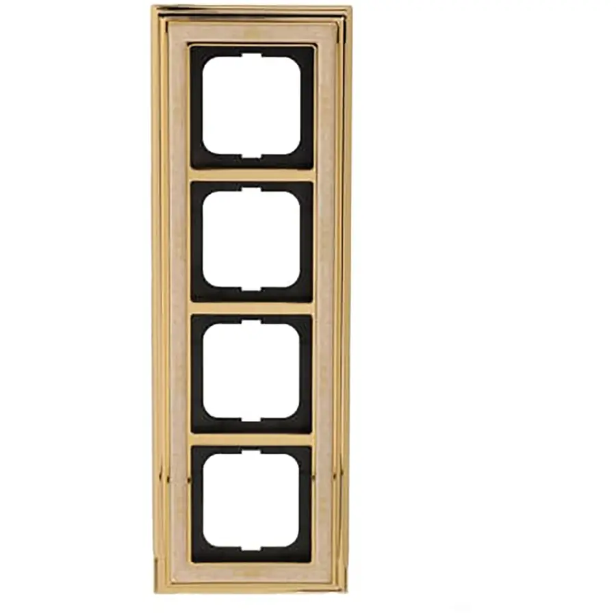 Busch-Jaeger afdekraam 4-voudig Dynasty messing decor creme (1724-836)