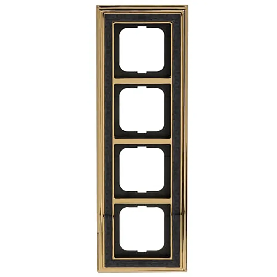 Busch-Jaeger afdekraam 4-voudig Dynasty messing antiek decor antraciet (1724-843)