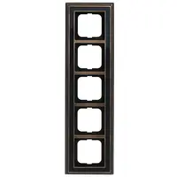 Busch-Jaeger afdekraam 5-voudig Dynasty messing antiek antraciet (1725-845)