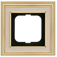 Busch-Jaeger afdekraam 1-voudig Dynasty messing creme (1721-838)