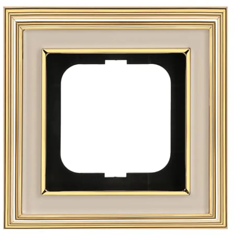 Busch-Jaeger afdekraam 1-voudig Dynasty messing creme (1721-838)