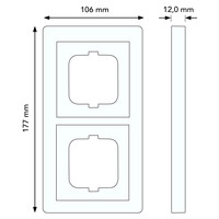 Busch-Jaeger afdekraam 2-voudig Dynasty messing antiek decor creme (1722-846)