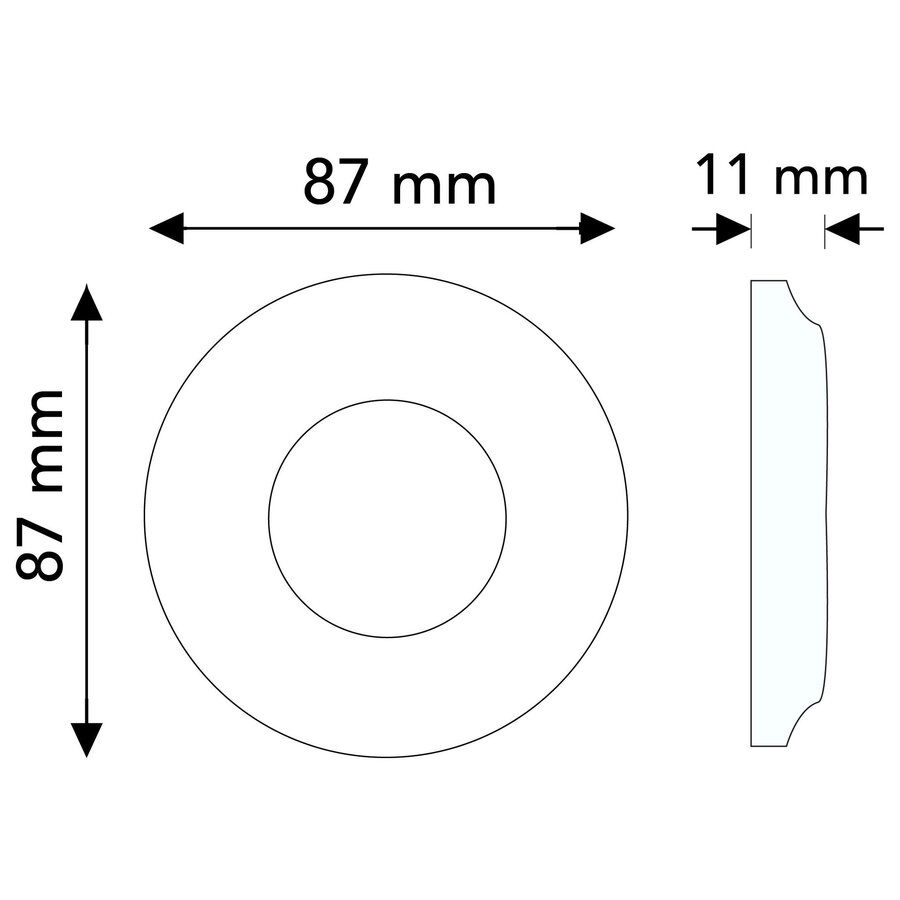 Busch-Jaeger centraalplaat met draagring voor 2x modular jack connectors porselein Decento (1800 J-64)