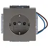 Busch-Jaeger wandcontactdoos randaarde Safety+ met LED-oriëntatieverlichting Pure Stainless Steel (20 EUCBLI-866)