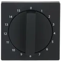 Busch-Jaeger draaiknop tijdschakelaar 15 min Future Linear zwart mat (1770-885-103)