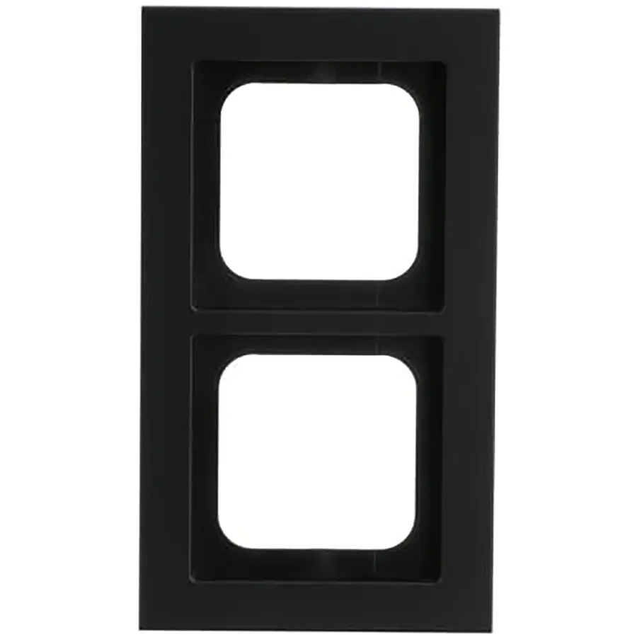 Busch-Jaeger afdekraam 2-voudig Axcent zwart mat (1722-275)