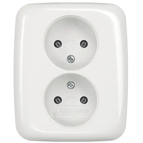 Busch-Jaeger wandcontactdoos 2-voudig zonder randaarde voor enkele inbouwdoos Reflex SI (202 ujr-214) Busch-Jaeger wandcontactdoos 2-voudig zonder randaarde voor enkele inbouwdoos Reflex SI (202 ujr-214)