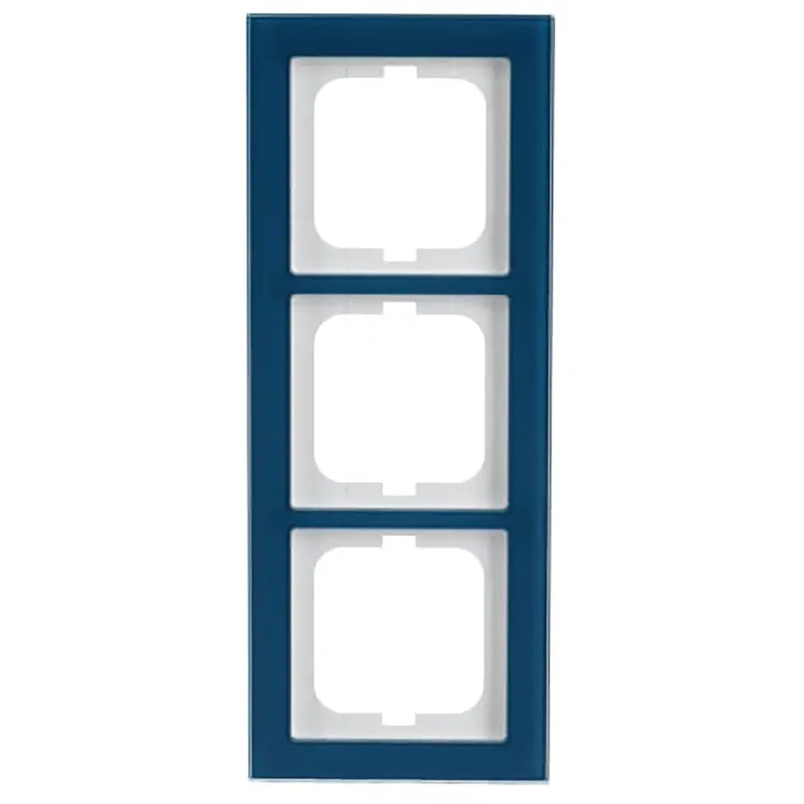 Busch-Jaeger afdekraam 3-voudig Axcent glas oceaan (1723-228)