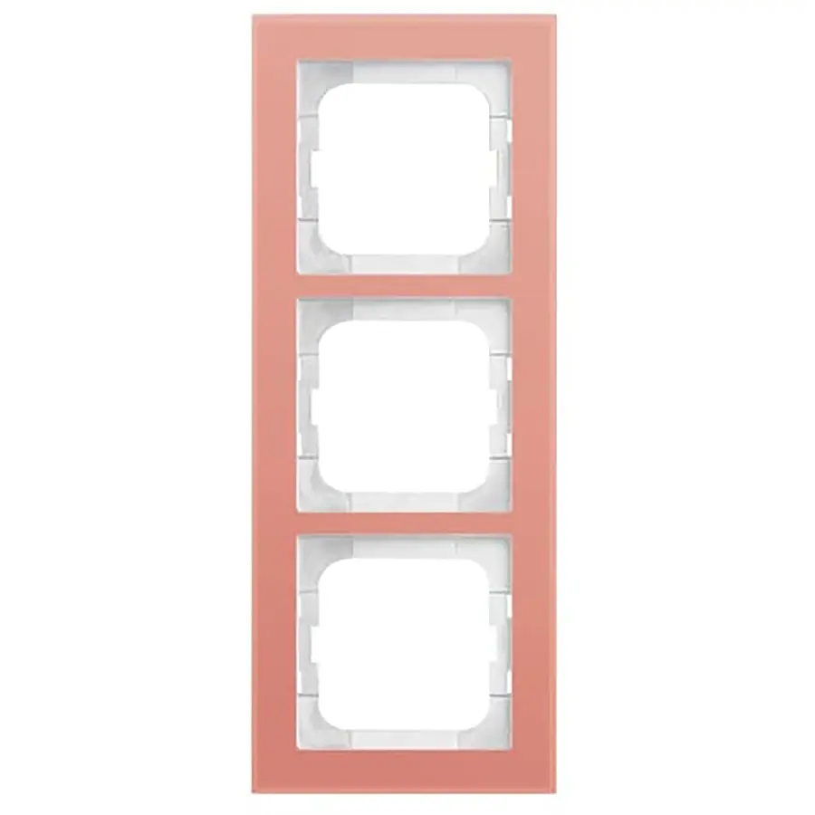 Busch-Jaeger afdekraam 3-voudig Axcent glas koraal (1723-227)