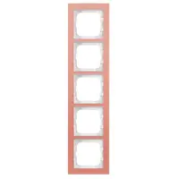 Busch-Jaeger afdekraam 5-voudig Axcent glas koraal (1725-227)