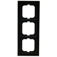 Busch-Jaeger afdekraam 3-voudig Axcent glas zwart (1723-245)