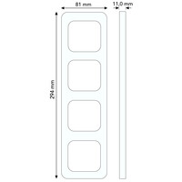 Busch-Jaeger afdekraam 4-voudig Reflex SI (2514-214)