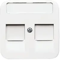 Busch-Jaeger centraalplaat modular jack 2-voudig Reflex SI (1800-214)