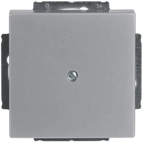 Busch-Jaeger blinddeksel incl. draagframe aluzilver mat (1742-83)