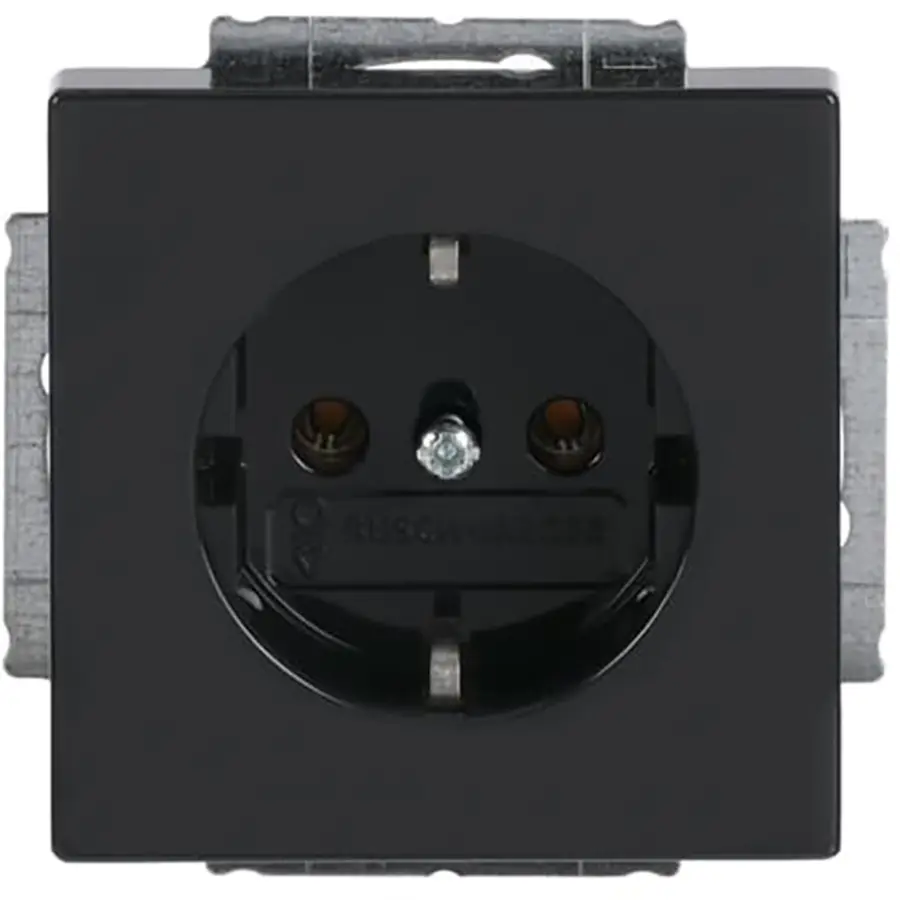 Busch-Jaeger wandcontactdoos randaarde antraciet glans (20 EUC-81)