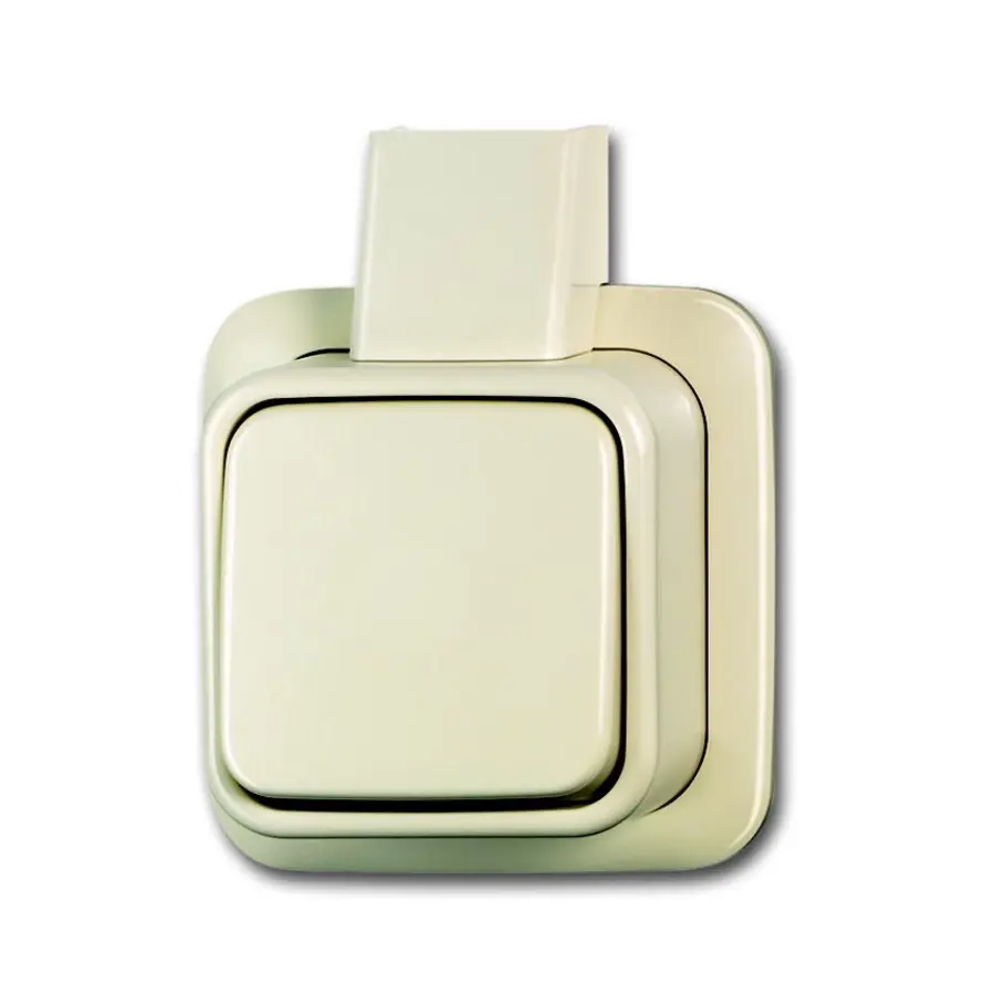 Busch-Jaeger wip-impulsdrukker 1-polig maakcontact K/P-25 opbouw AP plus creme (2621 APJ)