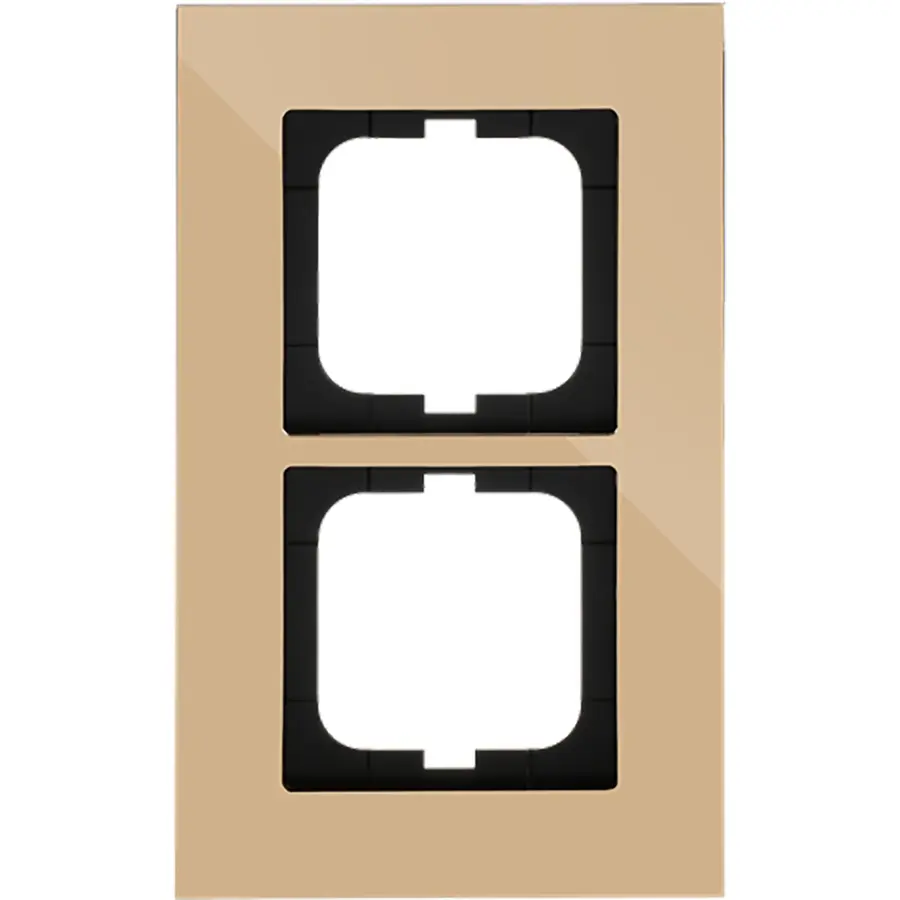 Busch-Jaeger afdekraam 2-voudig Carat goud (1722-823-101)