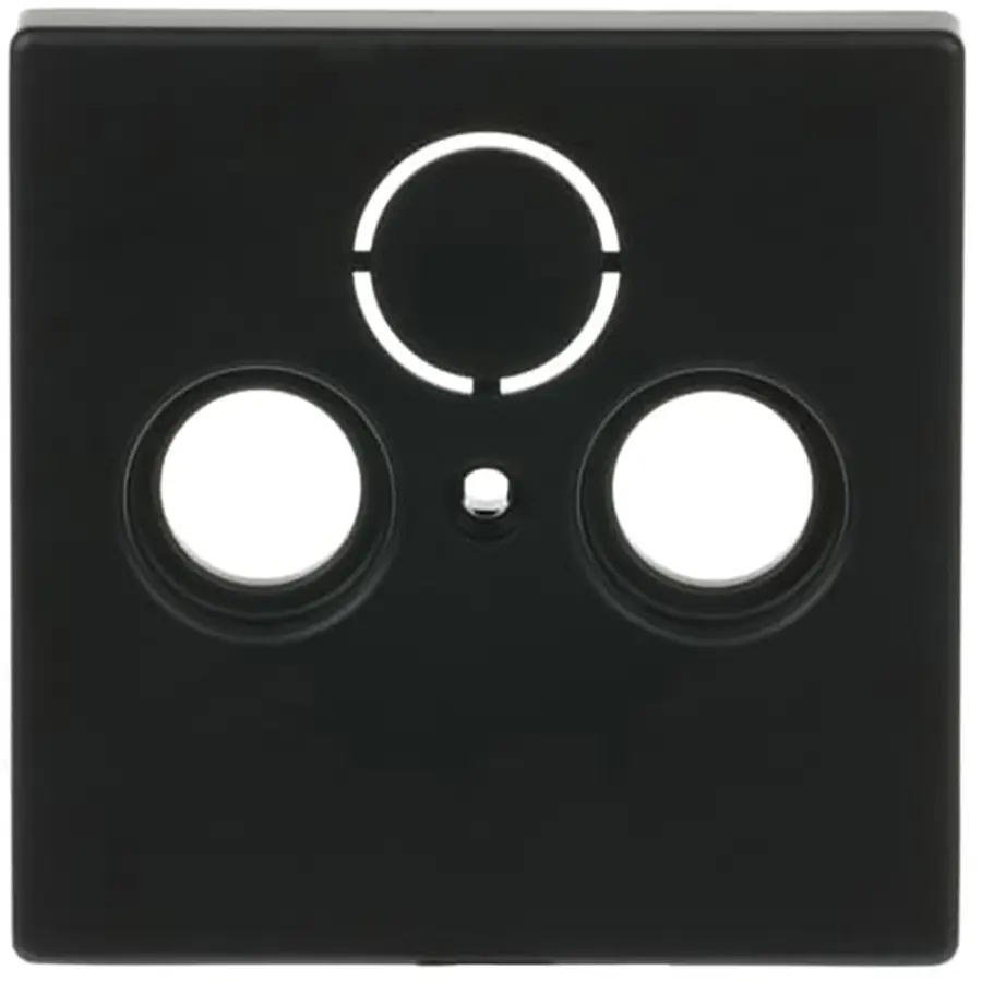 Busch-Jaeger centraalplaat antenne / COAX wandcontactdoos zwart mat (1743-885)