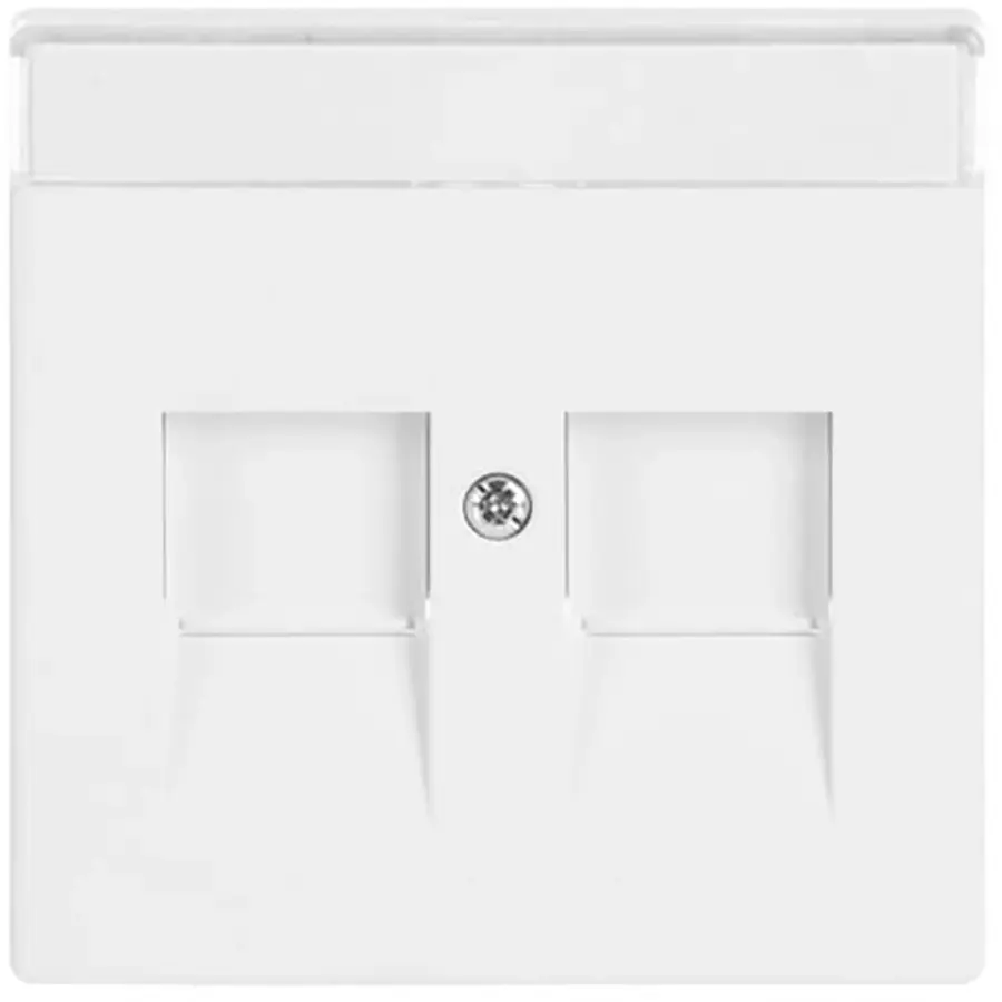 Busch-Jaeger centraalplaat modular jack 2-voudig studiowit ma (1800-884)