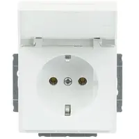 Busch-Jaeger wandcontactdoos randaarde met klapdeksel Future Linear studiowit mat (20 EUK-884)
