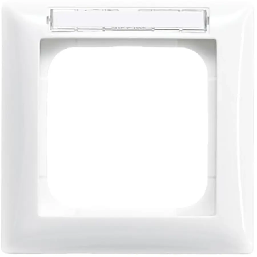 Busch-Jaeger afdekraam met tekstkader 1-voudig Balance SI wit glans (1721 NS-914)