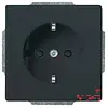 Busch-Jaeger wandcontactdoos randaarde Safety+ met LED-oriëntatieverlichting Future Linear antraciet glans (20 EUCBLI-81)