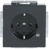 Busch-Jaeger wandcontactdoos randaarde Safety+ met LED-controleverlichting Future Linear antraciet glans (20 EUCBL-81)